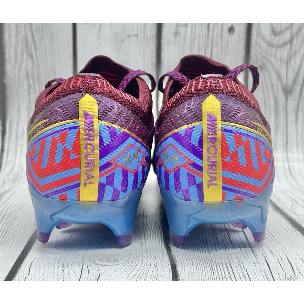 Nike Zoom Mercurial Vapor 15 Elite FG Mbappé Dark Beetroot Size 8 DJ4977‑605 - Picture 2 of 8
